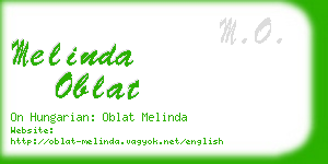 melinda oblat business card